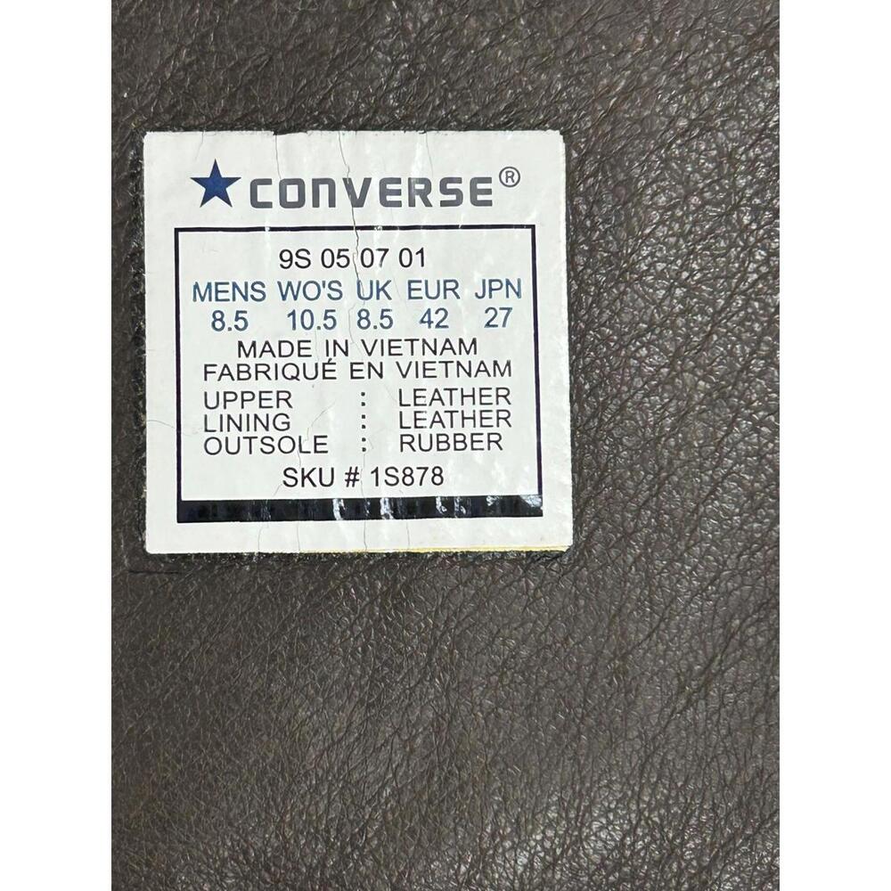 Converse Unisex Vintage Tall Shearling Lace-Up Winter Boots Brown Leather Canvas - Picture 11 of 11